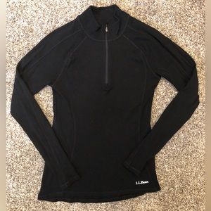 LL Bean midweight merino wool quarter zip